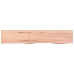 vidaXL Wall Shelf Light Brown 100x20x4 cm Treated Solid Wood Oak 4
