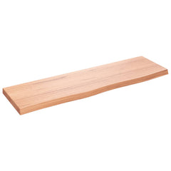 vidaXL Wall Shelf Light Brown 100x30x(2-4) cm Treated Solid Wood Oak 2