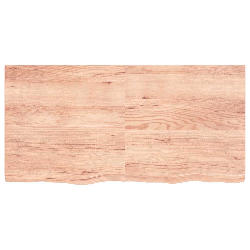 vidaXL Wall Shelf Light Brown 120x60x(2-4) cm Treated Solid Wood Oak 3