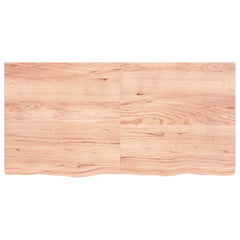 vidaXL Wall Shelf Light Brown 120x60x(2-4) cm Treated Solid Wood Oak 3