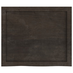 vidaXL Wall Shelf Dark Brown 60x50x(2-4) cm Treated Solid Wood Oak 5