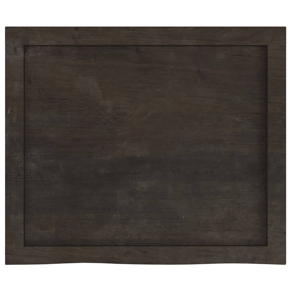 vidaXL Wall Shelf Dark Brown 60x50x(2-4) cm Treated Solid Wood Oak 5