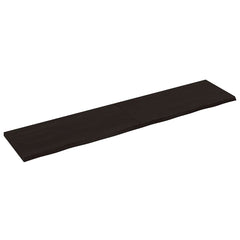 Wall Shelf 40x50x(2-4) Treated Solid Wood Oak Dark Brown 220 cm