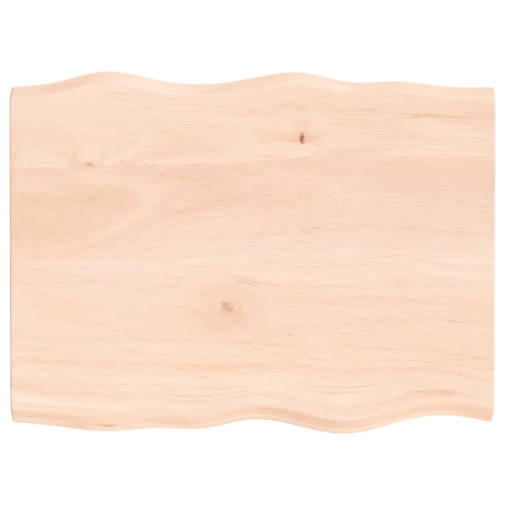 vidaXL Table Top 80x60x2 cm Untreated Solid Wood Oak Live Edge 2