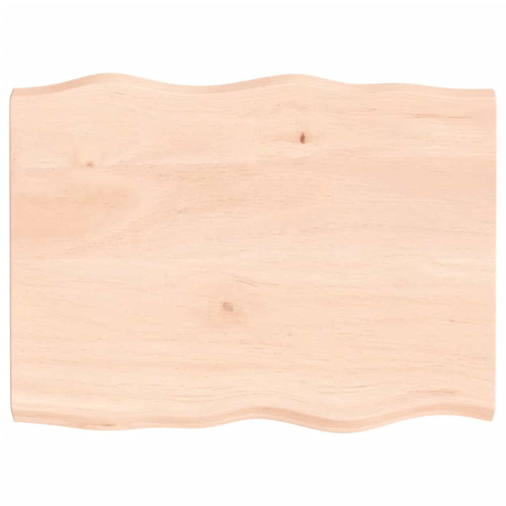 Table Top Untreated Solid Wood Oak Live Edge Natural