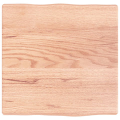 Table Top Solid Wood Oak Live Edge Light Brown