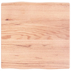 vidaXL Table Top Light Brown 60x60x(2-4) cm Treated Solid Wood Live Edge 2