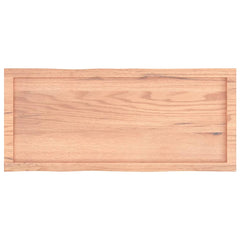 vidaXL Table Top Light Brown 100x40x(2-6)cm Treated Solid Wood Live Edge 5