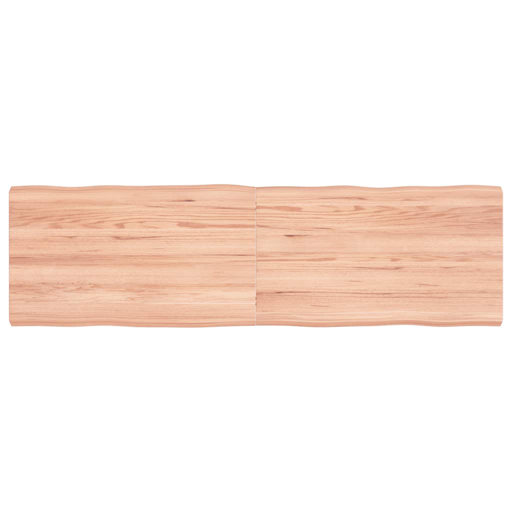 Table Top Solid Wood Oak Live Edge Light Brown