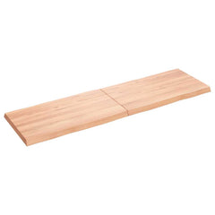 Table Top Solid Wood Oak Live Edge Light Brown