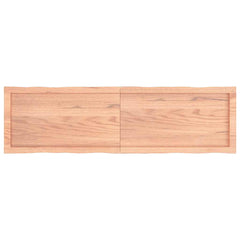 vidaXL Table Top Light Brown 140x40x(2-4)cm Treated Solid Wood Live Edge 3