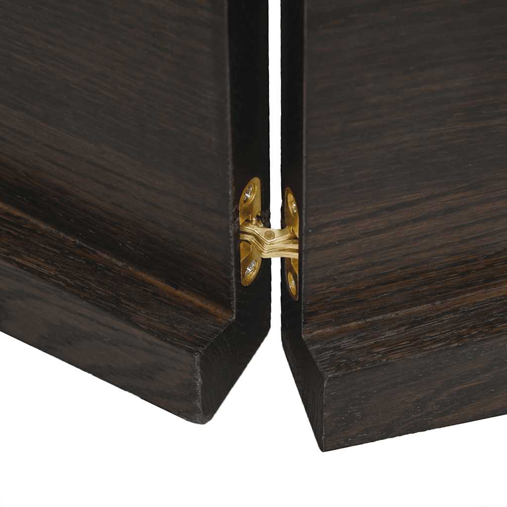 vidaXL Table Top Dark Brown 140x40x(2-4) cm Treated Solid Wood Live Edge 4