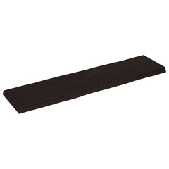 vidaXL Table Top Dark Brown 160x40x(2-6) cm Treated Solid Wood Live Edge 2