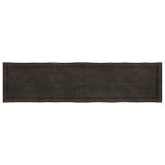 vidaXL Table Top Dark Brown 160x40x(2-6) cm Treated Solid Wood Live Edge 3