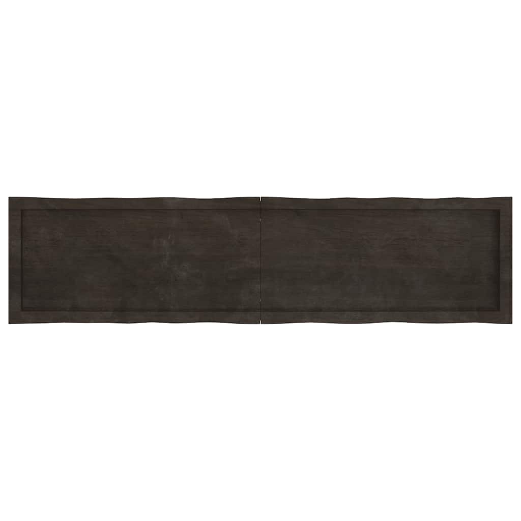 vidaXL Table Top Dark Brown 160x40x(2-6) cm Treated Solid Wood Live Edge 3