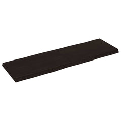vidaXL Table Top Dark Brown 160x50x(2-6) cm Treated Solid Wood Live Edge 2