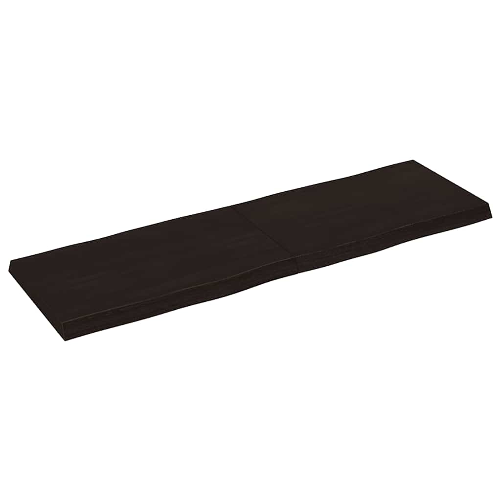 vidaXL Table Top Dark Brown 160x50x(2-6) cm Treated Solid Wood Live Edge 2