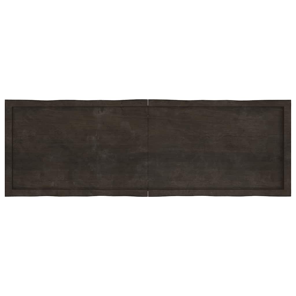 vidaXL Table Top Dark Brown 160x50x(2-6) cm Treated Solid Wood Live Edge 3