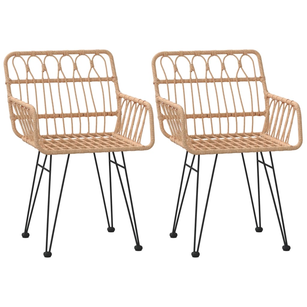 vidaXL 3 Piece Garden Dining Set Poly Rattan 4