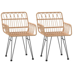 3 Piece Garden Dining Set Poly Rattan Brown