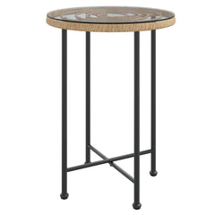 3 Piece Garden Dining Set Poly Rattan Brown