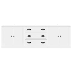 Sideboards 3 pcs Engineered Wood White