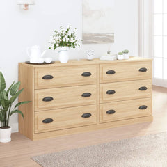 Sideboards 2 pcs Engineered Wood Sonoma oak