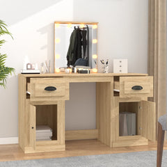 vidaXL Dressing Table with LED Sonoma Oak 130x50x132.5 cm 3