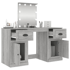 vidaXL Dressing Table | Grey Sonoma | Engineered wood, acrylic | 130x50x132.5 cm 5
