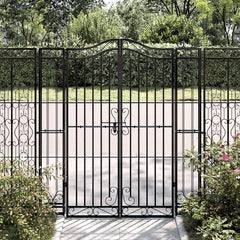 Garden Gate Black Wrought Iron 121 cm 150 cm 8 cm