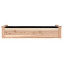 vidaXL Garden Raised Bed with Liner 120x45x25 cm Solid Wood Fir 4