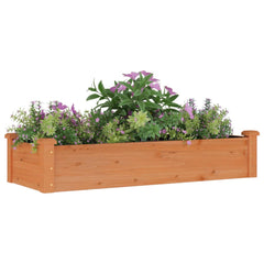 vidaXL Garden Raised Bed with Liner Brown 120x45x25 cm Solid Wood Fir 3