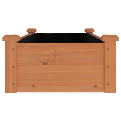 vidaXL Garden Raised Bed with Liner Brown 120x45x25 cm Solid Wood Fir 5