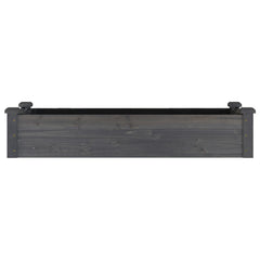 vidaXL Garden Raised Bed with Liner Grey 120x45x25 cm Solid Wood Fir 4