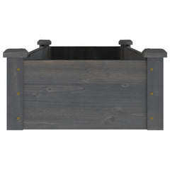 vidaXL Garden Raised Bed with Liner Grey 120x45x25 cm Solid Wood Fir 5