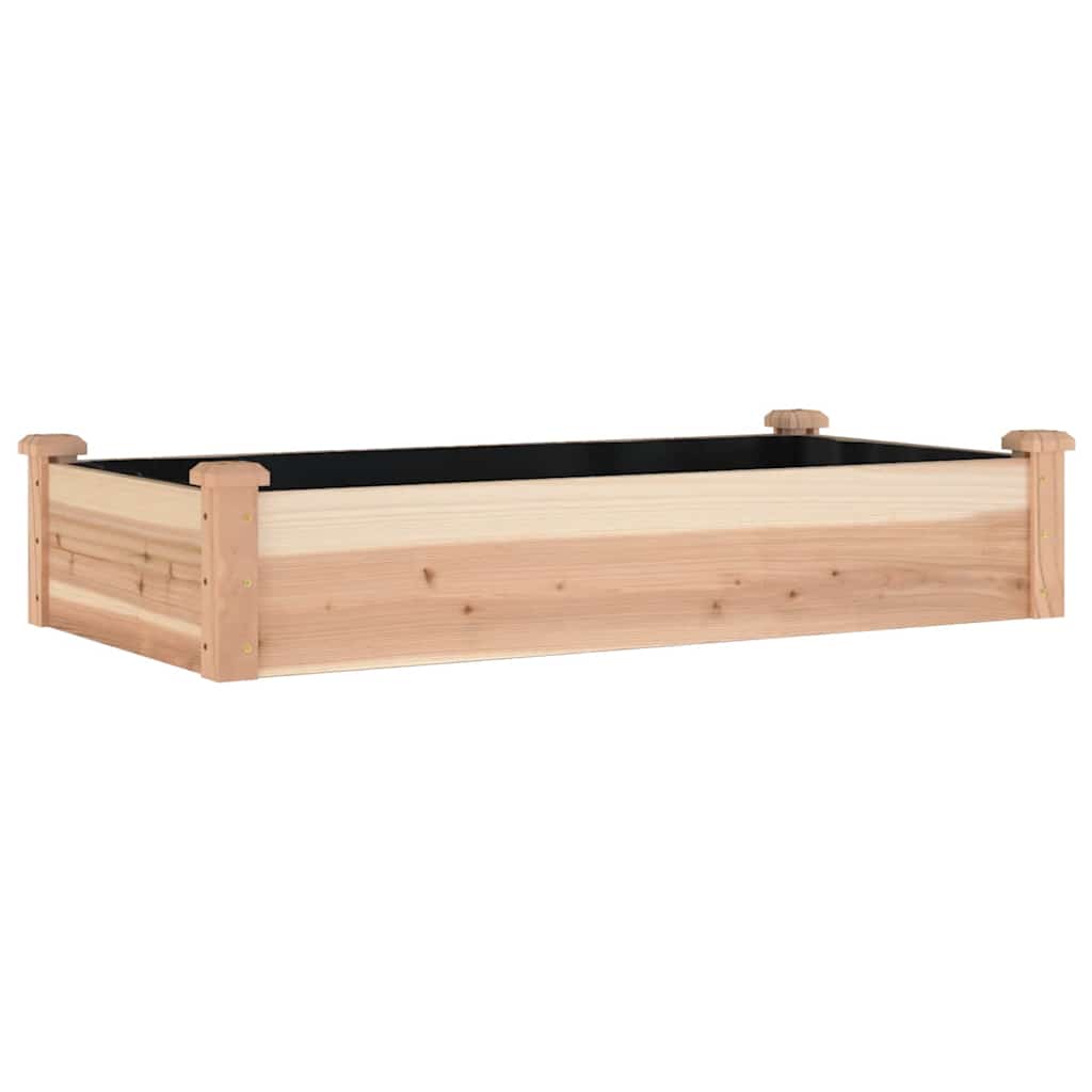 vidaXL Garden Raised Bed with Liner 120x60x25 cm Solid Wood Fir 2