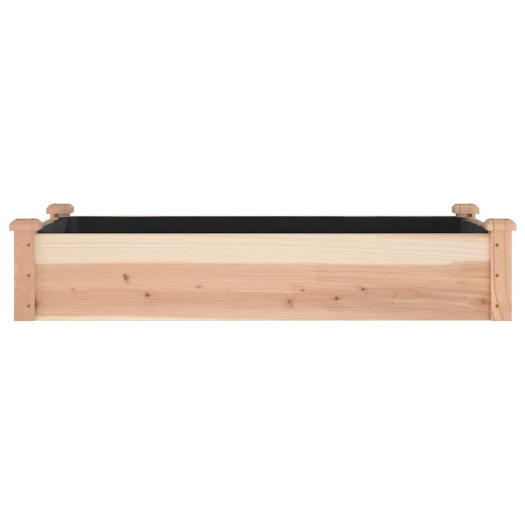 vidaXL Garden Raised Bed with Liner 120x60x25 cm Solid Wood Fir 4