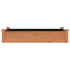 vidaXL Garden Raised Bed with Liner Brown 120x60x25 cm Solid Wood Fir 4
