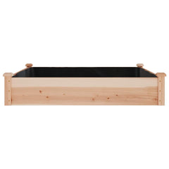 vidaXL Garden Raised Bed with Liner 120x120x25 cm Solid Wood Fir 5
