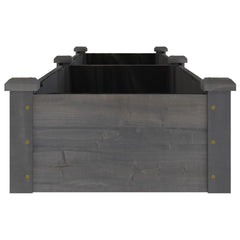 vidaXL Garden Raised Bed with Liner Grey 240x45x25 cm Solid Wood Fir 5
