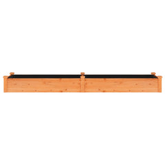 vidaXL Garden Raised Bed with Liner Brown 240x60x25 cm Solid Wood Fir 4