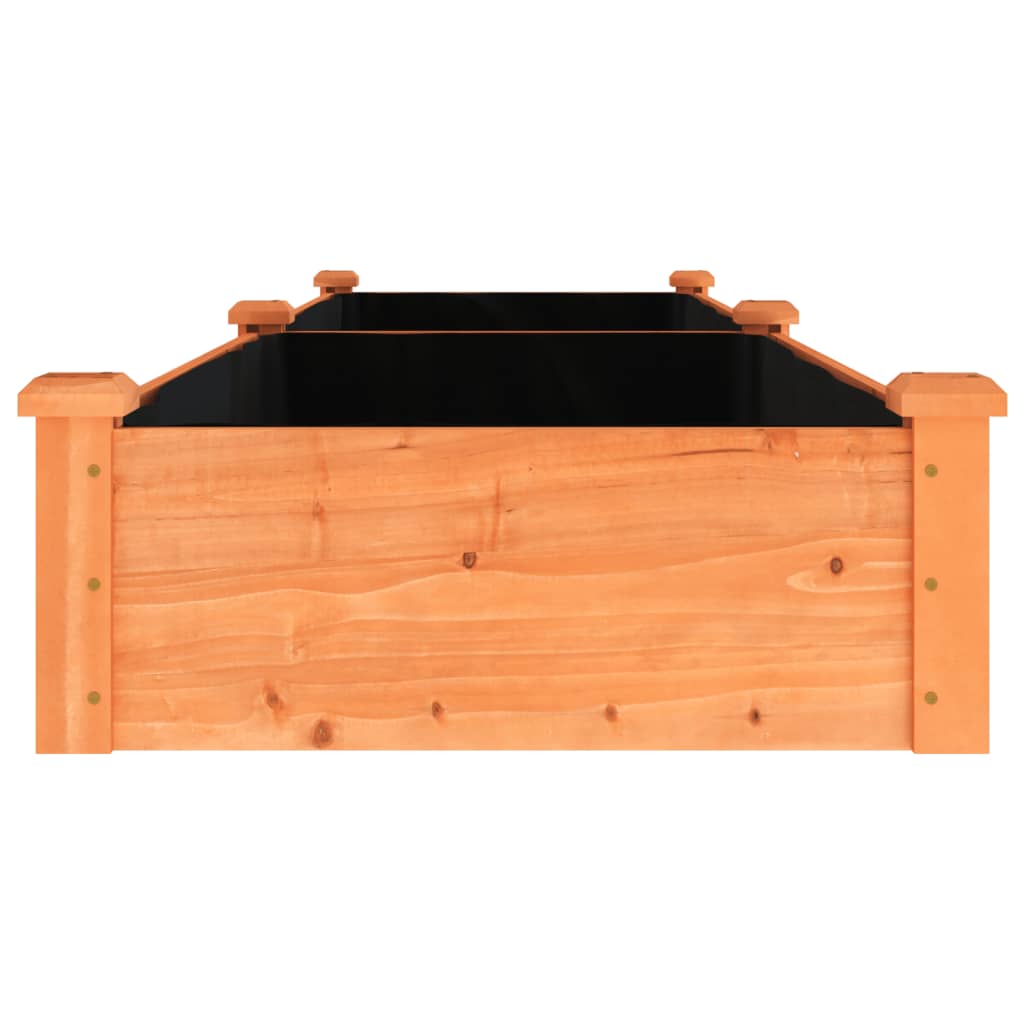 vidaXL Garden Raised Bed with Liner Brown 240x60x25 cm Solid Wood Fir 5