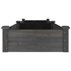 vidaXL Garden Raised Bed with Liner Grey 240x60x25 cm Solid Wood Fir 5