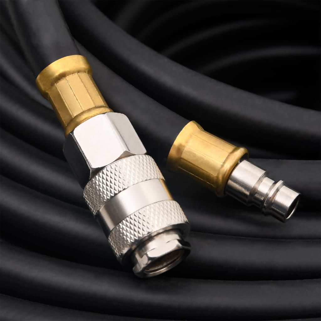 Hybrid Air Hose Black 0,6" Rubber and PVC 20 m With coupler