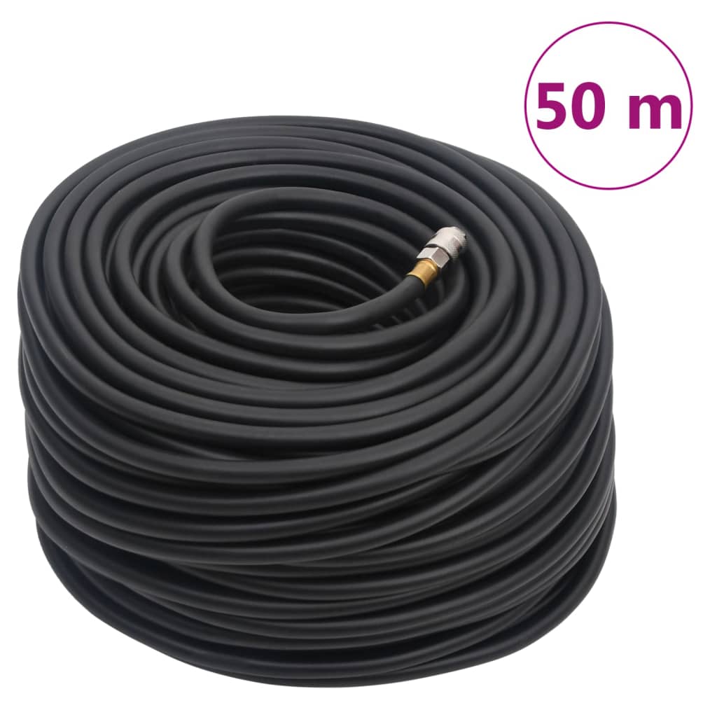Hybrid Air Hose Black 0,6" Rubber and PVC 50 m With coupler
