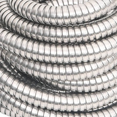 vidaXL Garden Hose with Spray Nozzle Silver 0.6" 22.5 m Stainless Steel 6
