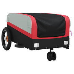 vidaXL Bike Trailer Black and Red 30 kg Iron 4