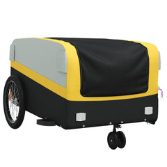 vidaXL Bike Trailer Black and Yellow 45 kg Iron 4