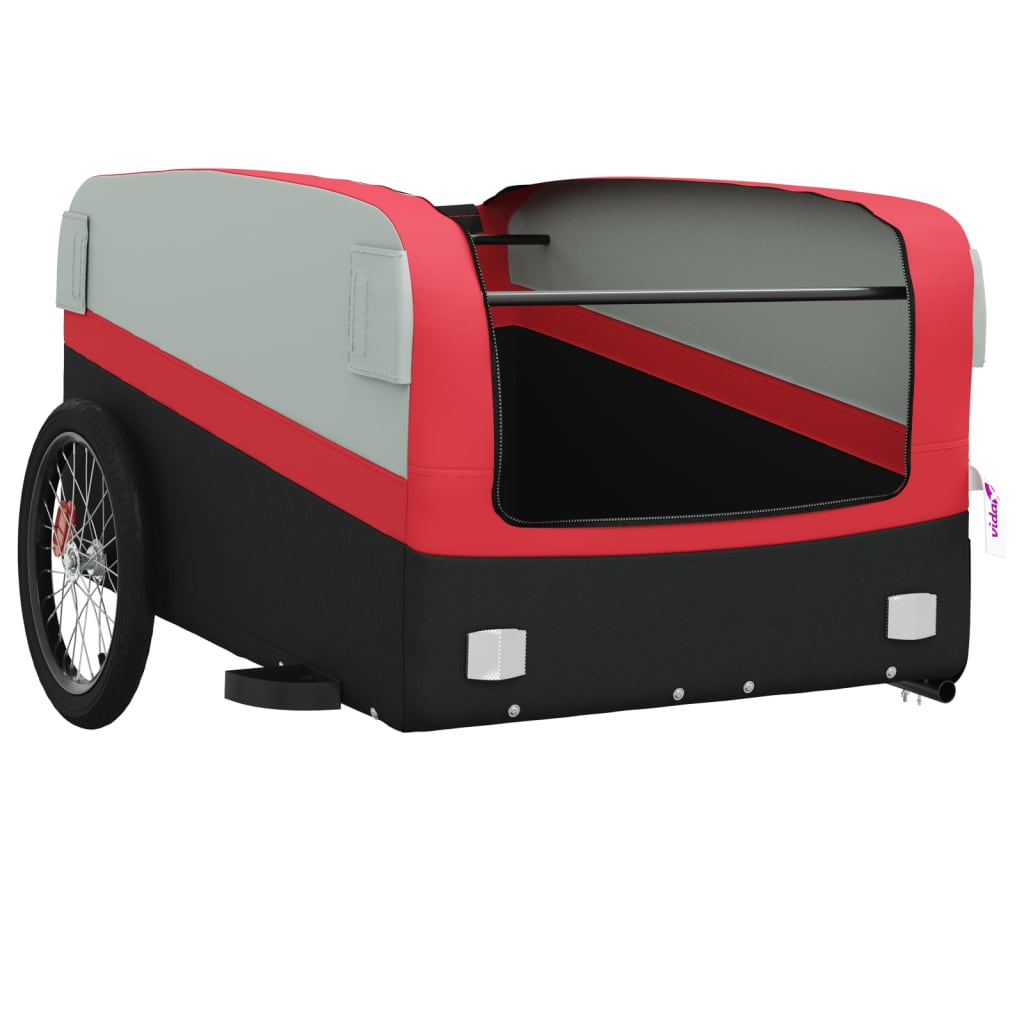 Bike Trailer Black and 45 kg Iron Width 138 cm Red