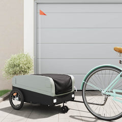 Bike Trailer Black and 45 kg Iron Width 138 cm Grey